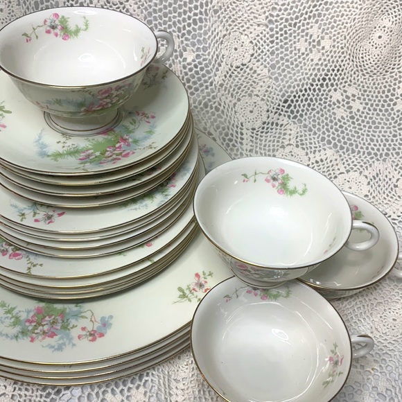 THEODORE HAVILAND (New York) -                 Apple Blossom 20 Piece Estate Set